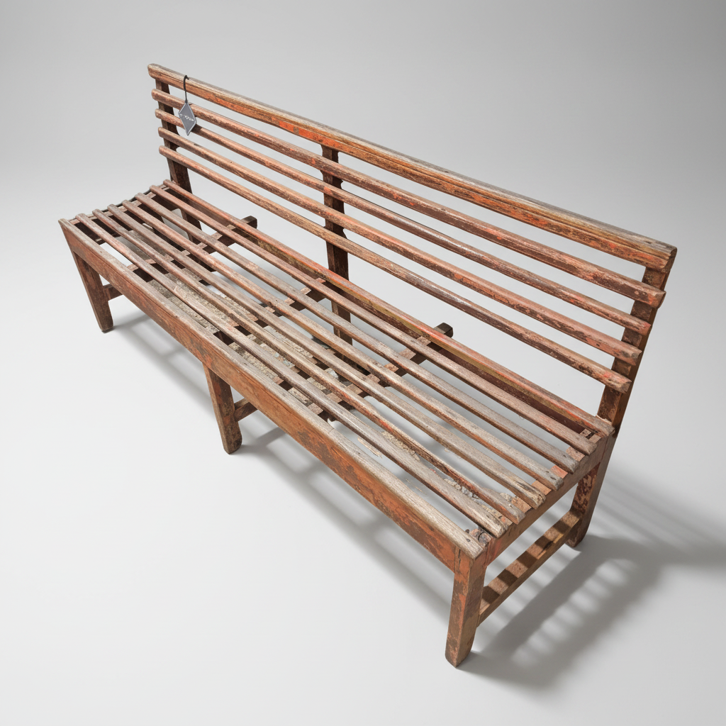 Rusty Red Bench