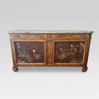 Marble Top Chinoiserie Sideboard