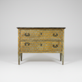 Ochre Triangle Pattern Chest of Drawers