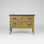 Ochre Triangle Pattern Chest of Drawers