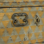 Ochre Triangle Pattern Chest of Drawers