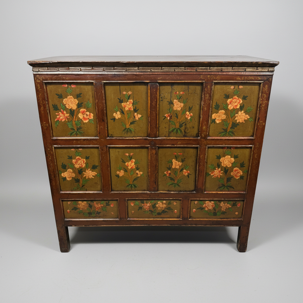 Antique Floral Console