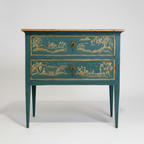 Turquoise Chinoiserie Commodes