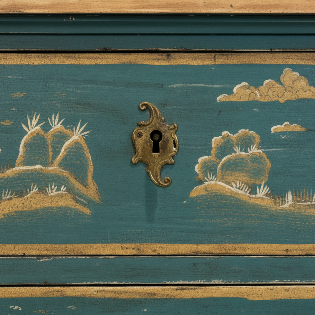 Turquoise Chinoiserie Commodes