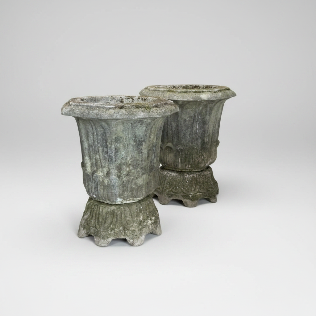 Tulip Shaped Urns, Pair
