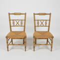 Regency Painted Side Chairs, Pair