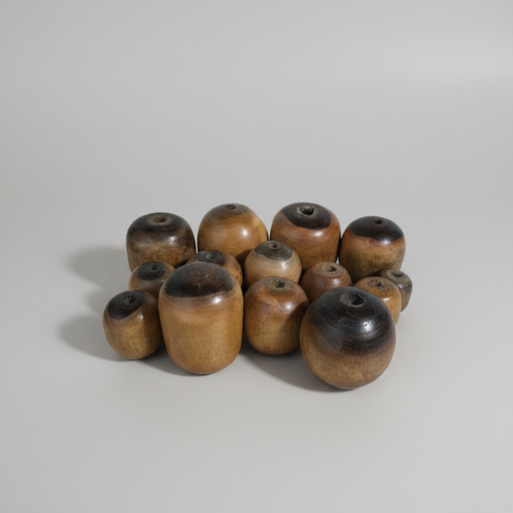 Collection of Plumbers Lignum Vitae Turned Wood Balls for Lead Work