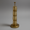 Gold Hive Murano Glass Lamps, Pair