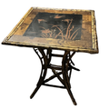 Inlaid Top Bamboo Table