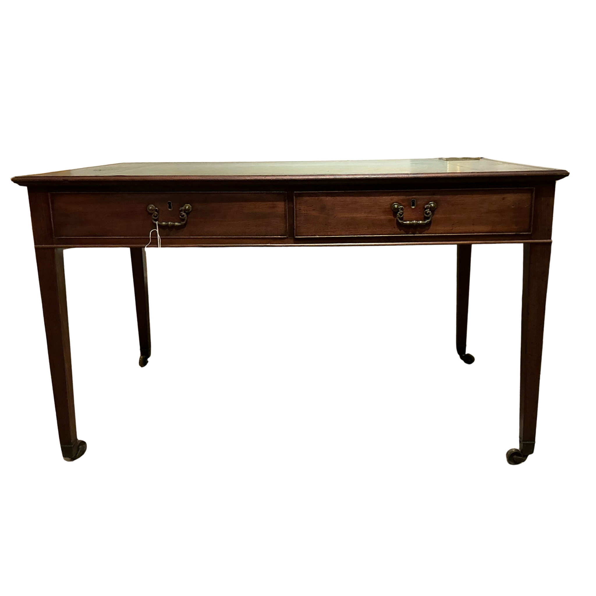 Antique Leather Top Writing Table