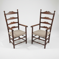Pair of Cherry Wood French Armchairs, 1870