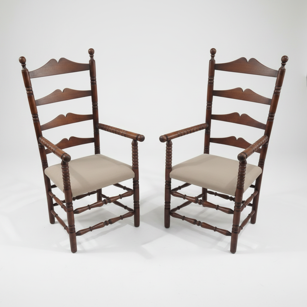 Pair of Cherry Wood French Armchairs, 1870