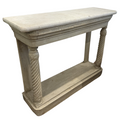 Antique Carved Console in Cream + Marble Top
