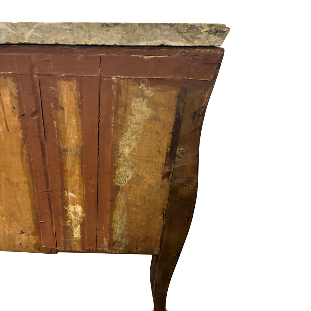 Antique Fossil Stone Top Commode