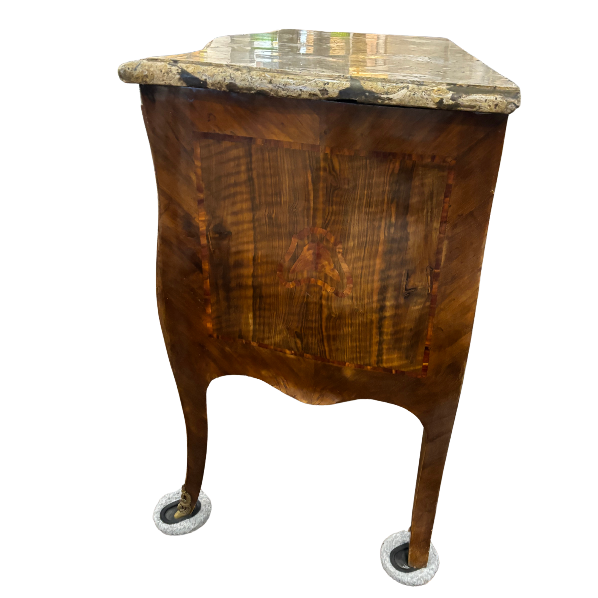 Antique Fossil Stone Top Commode