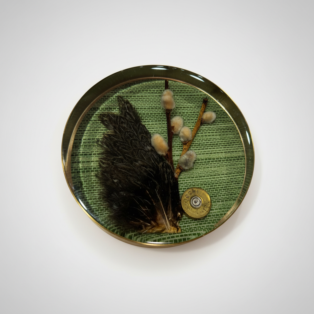 Nature Encased in Hand-Poured Resin with Brass Trim