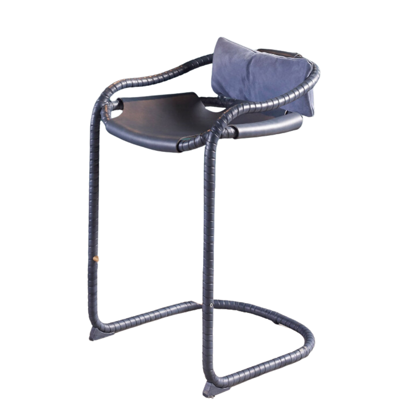 Leather Wrapped Barstool