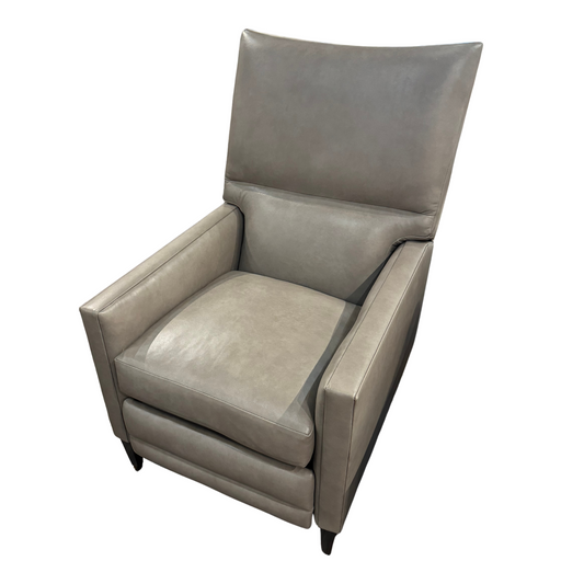 Danish-Inspired Power Recliner in Dove Leather