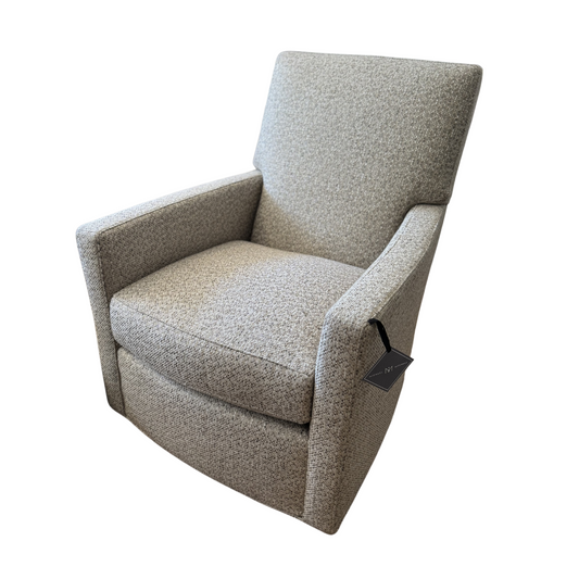 Straight Back Swivel Chair in Cobblestone Fog