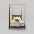 Two-Toned Walnut Poster Bed, Queen