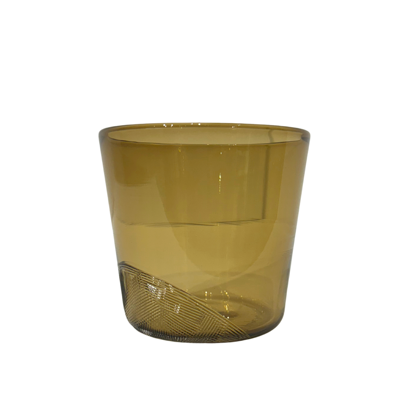 Hand Blown Glasses, Set of 4, Bronze