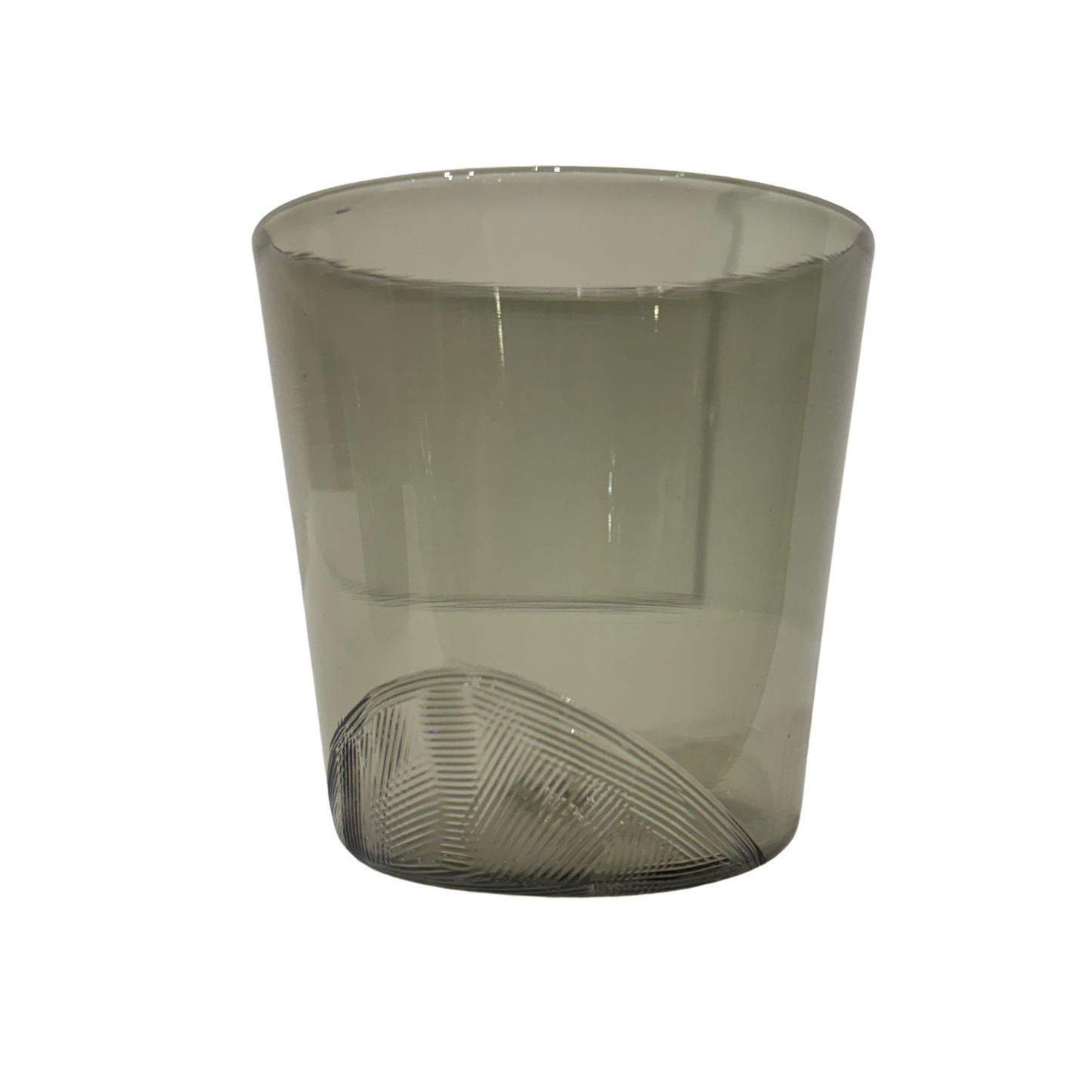 Hand Blown Glasses, Set of 4, Gray