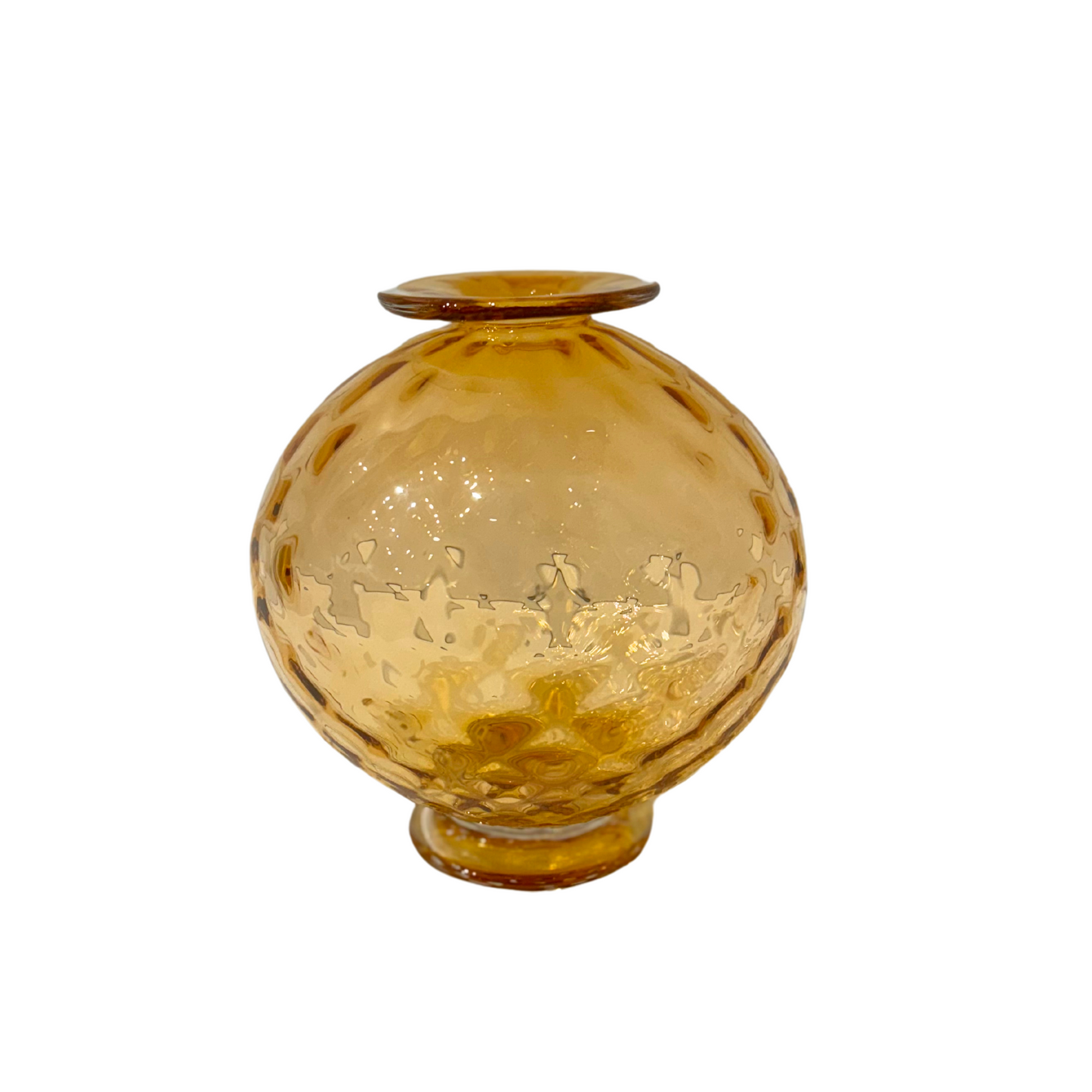 Hand Blown Optic Sphere in Aurora