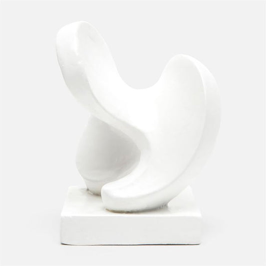 Abstract White Concrete Sculpture