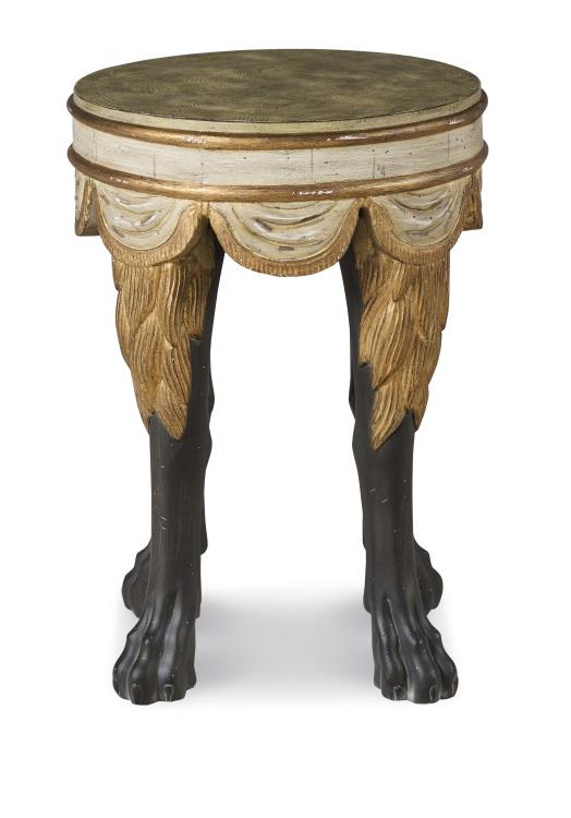 Hand Carved Paw Foot Accent Table