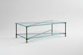 Campaign Cocktail Table, Metal + Glass