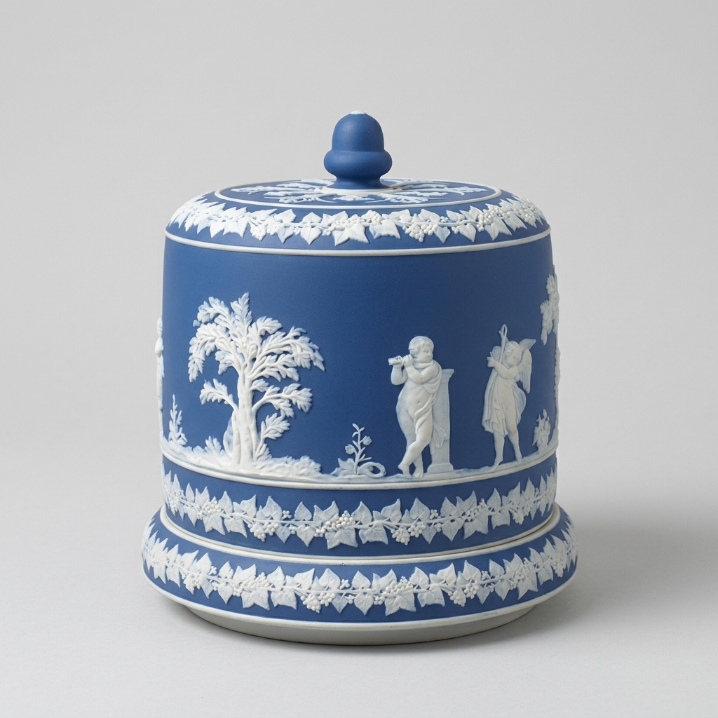 Wedgwood Jasper Dome with Plate, 1860