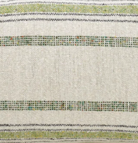 Linen Mix Pillow in Natural+ Green Stripe