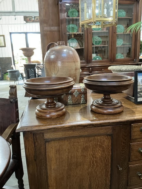Pair of Treen Tazzas