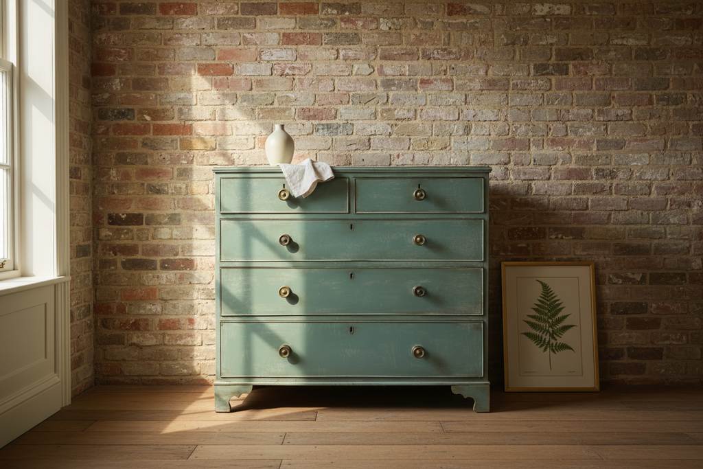 Blue painted Chest, 1880's