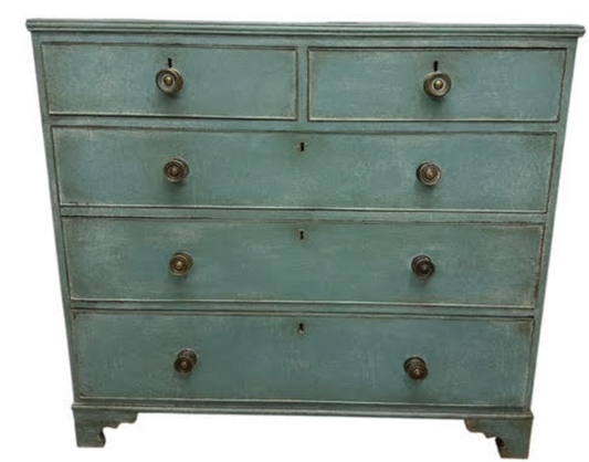 Blue painted Chest, 1880's