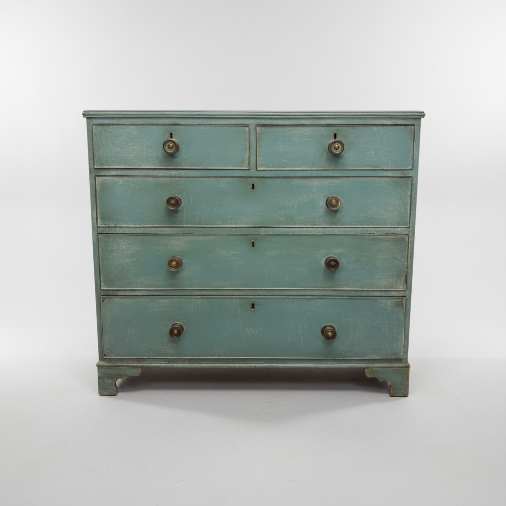 Blue painted Chest, 1880's