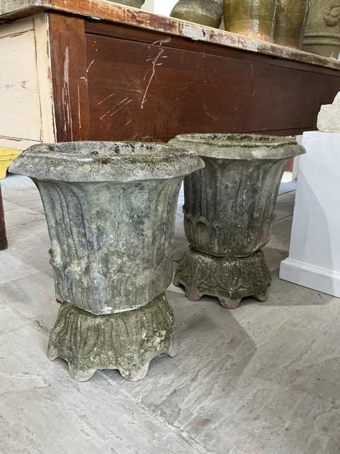 Tulip Shaped Urns, Pair