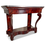Napoleon Empire Console, Marble Top, 1870