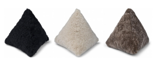 Curly Sheepskin Pyramid Cushion