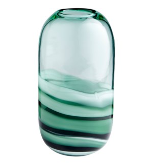 Recycled Glass Waves Vase, Tall