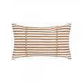 Outdoor Lumbar in Caramel Stripe with Faux Down Insert