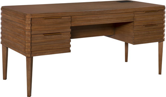 Fluted Writing Desk in River Rock Finish