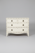 White Painted Faux Bamboo Chest