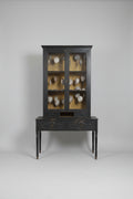 Catalan Ebonised Glazed Cabinet