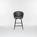 Charcoal Curved Back Swivel Counter Stool
