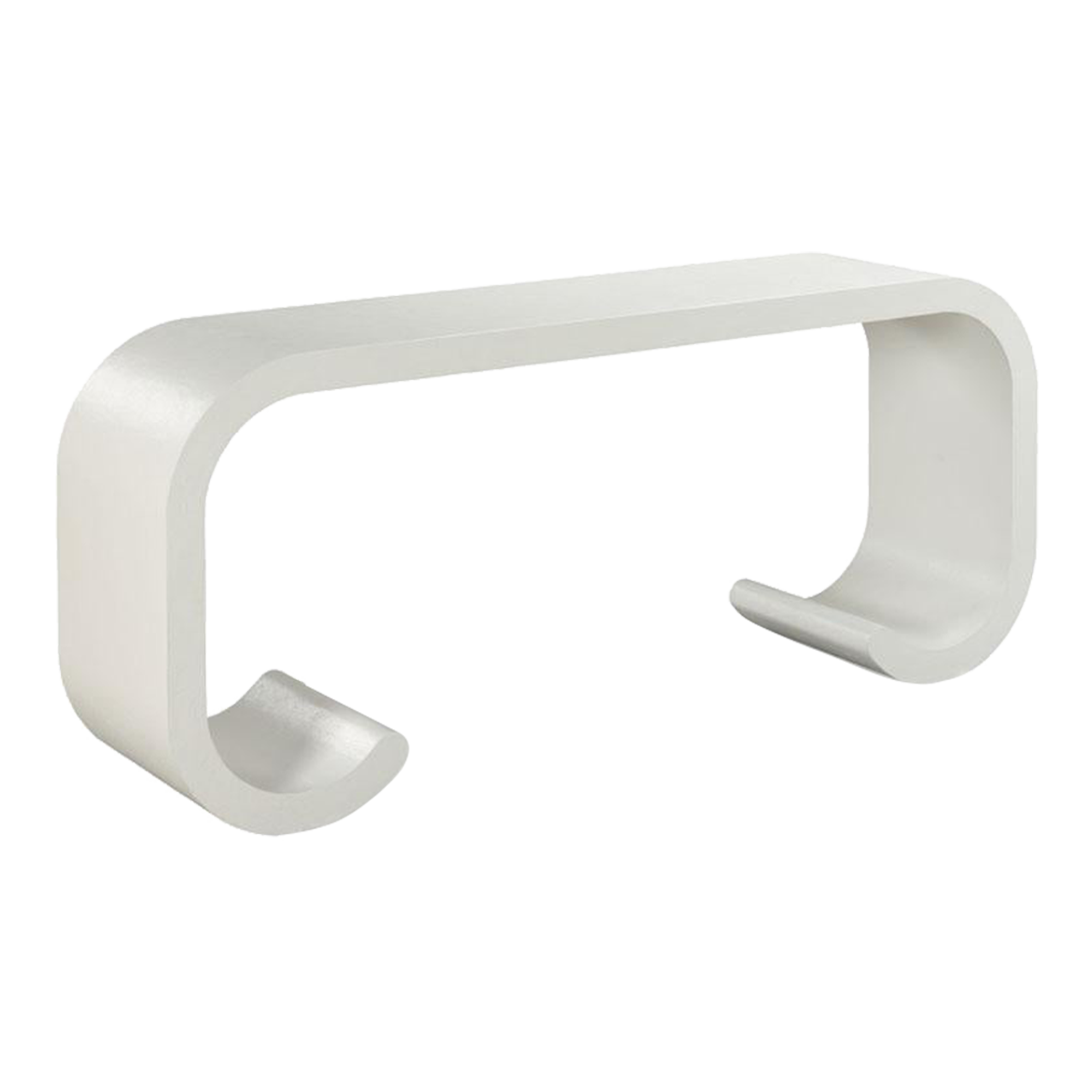 Curl Console in Gesso Finish