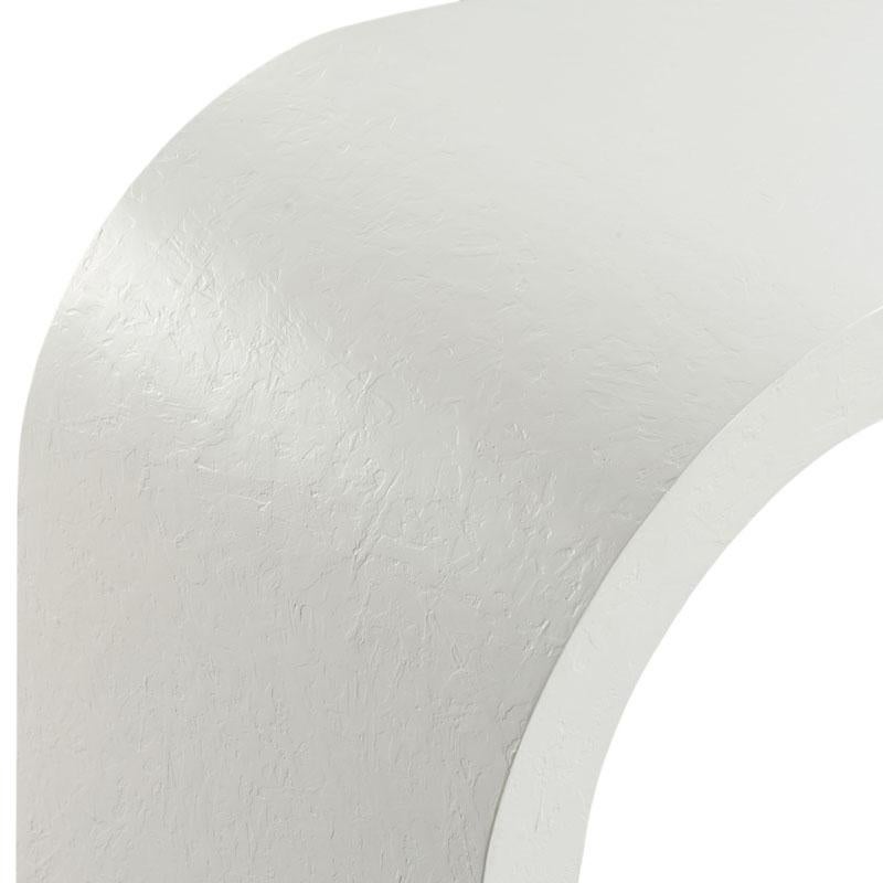 Curl Console in Gesso Finish