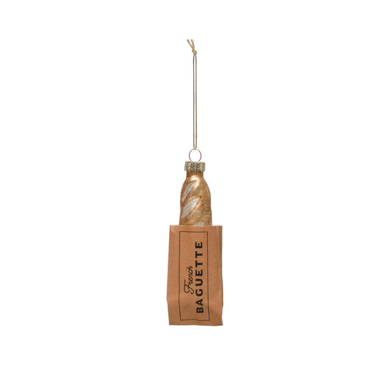 French Baguette in a Bag Ornament